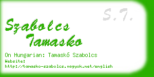 szabolcs tamasko business card
